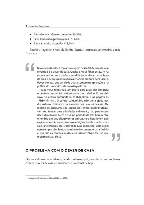 Aprendizagem Invertida para Resolver o Problema do Dever de Casa