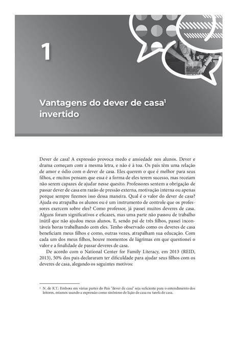 Aprendizagem Invertida para Resolver o Problema do Dever de Casa