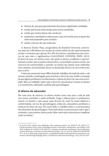 Aprendizagem Invertida para Resolver o Problema do Dever de Casa