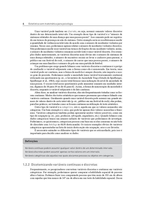 Estatística Sem Matemática para Psicologia