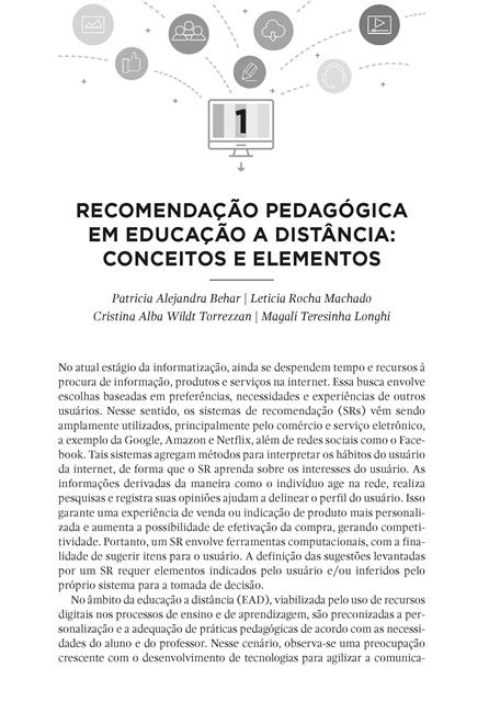 Recomendação Pedagógica em Educação a Distância