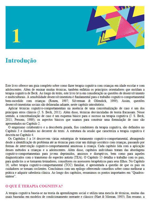 A Prática Clínica da Terapia Cognitiva com Crianças e Adolescentes