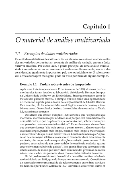 Métodos Estatísticos Multivariados