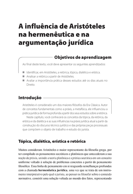 Hermenêutica e Argumentação Jurídica