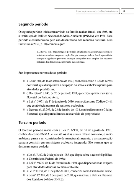 Direito e Legislação Ambiental