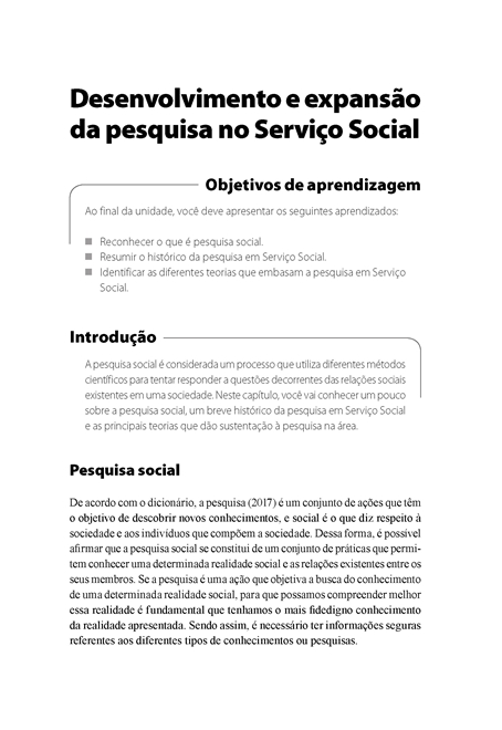 Fundamentos da Pesquisa em Serviço Social