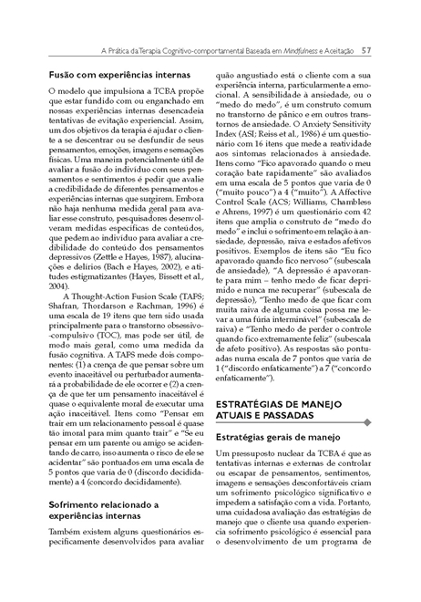 A Prática da Terapia Cognitivo-Comportamental Baseada em Mindfulness e Aceitação