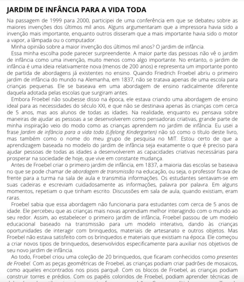 Jardim de Infância para a Vida Toda