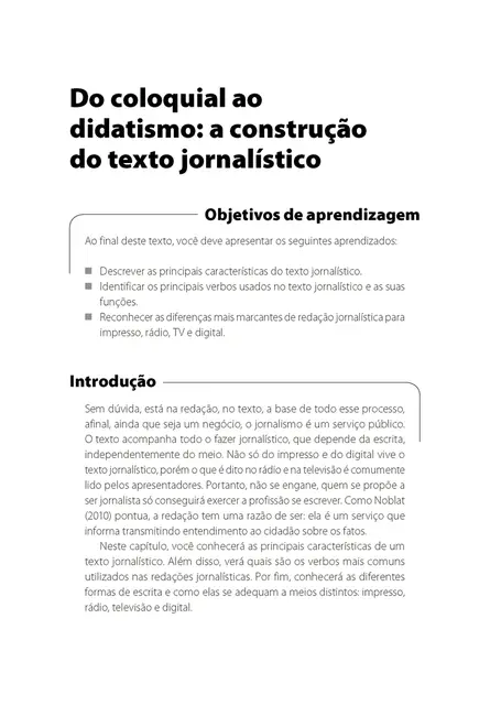 Princípios e Técnicas para a Prática da Redação Jornalística