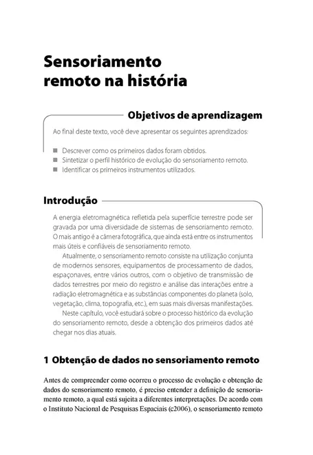 Cartografia Digital e Sensoriamento Remoto