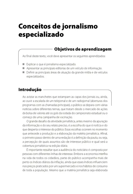 Jornalismo Especializado