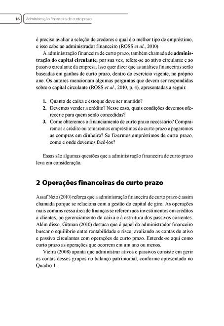 Administração do Capital de Giro