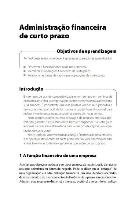 Administração do Capital de Giro