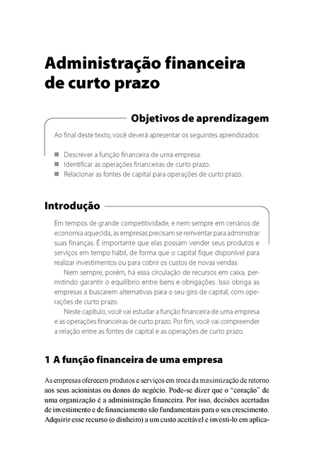 Administração do Capital de Giro