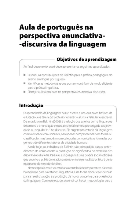 Prática Pedagógica e Metodologia do Ensino de Língua e Literatura