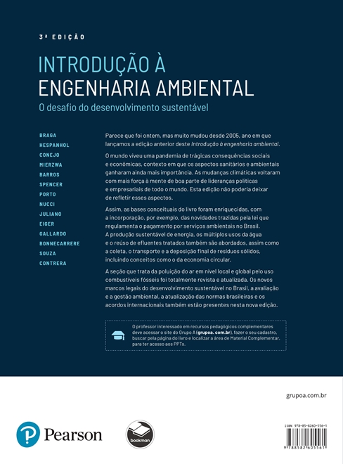 Introdução à engenharia ambiental (coedição Bookman e Pearson)