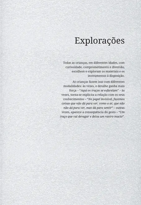 Mosaico de traços, palavras, matéria