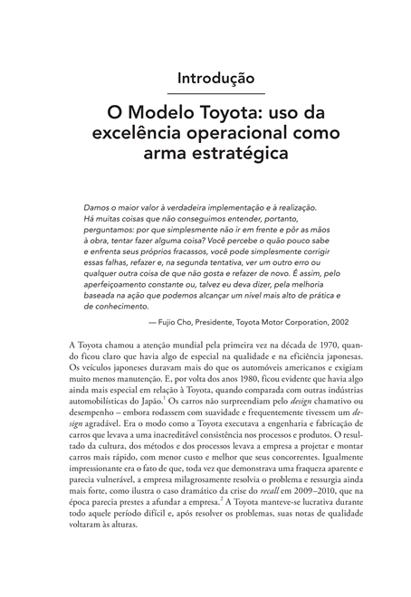 O modelo Toyota