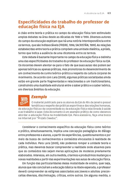 Educação Física na Educação de Jovens e Adultos: