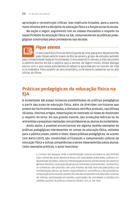 Educação Física na Educação de Jovens e Adultos: