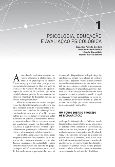 Avaliação psicológica no contexto escolar e educacional