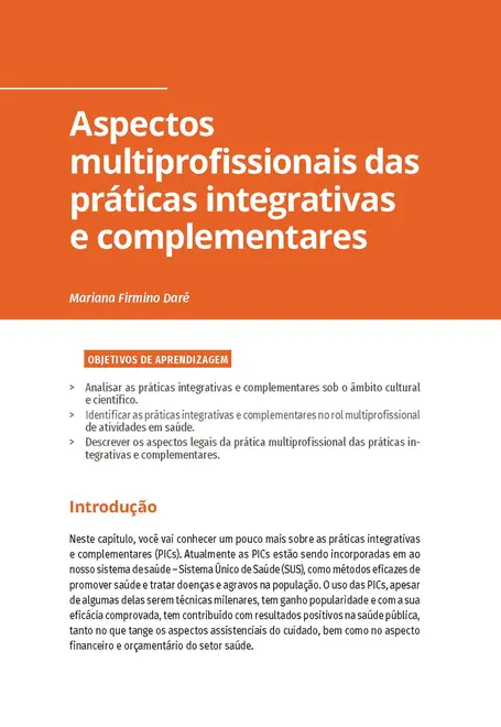 Práticas Integrativas e Complementares em Saúde