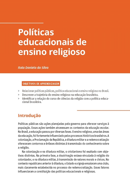 Políticas Educacionais e Base Nacional Comum Curricular de Ensino Religioso