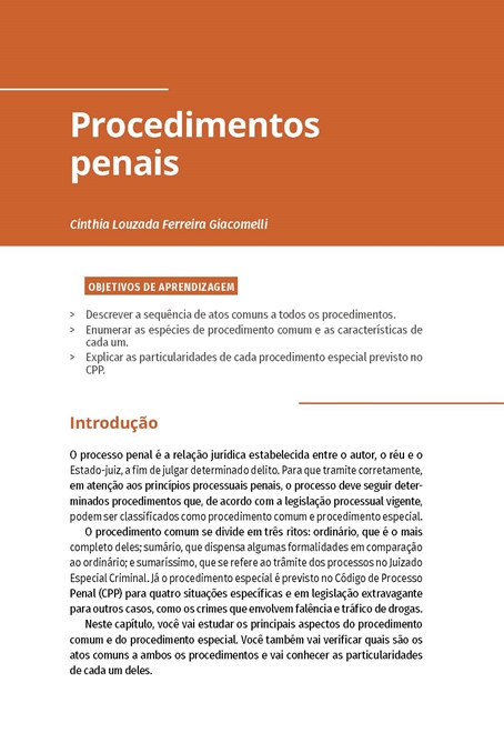 Direito Processual Penal: Procedimentos e Recursos