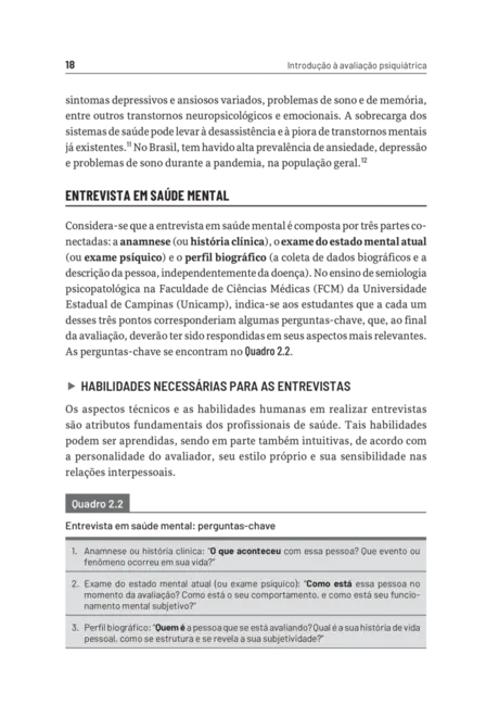 Introdução à avaliação psiquiátrica