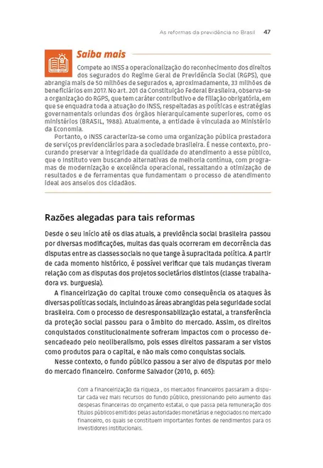 O Sistema Previdenciário e o Trabalho do Assistente Social