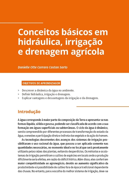 Hidráulica, Irrigação e Drenagem