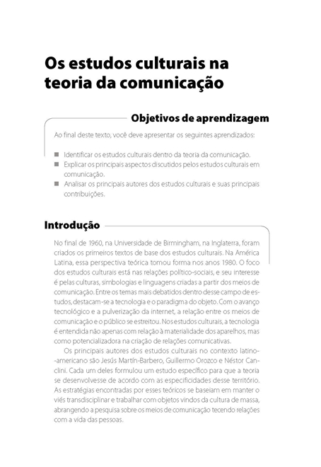 Estudos Culturais para Comunicação