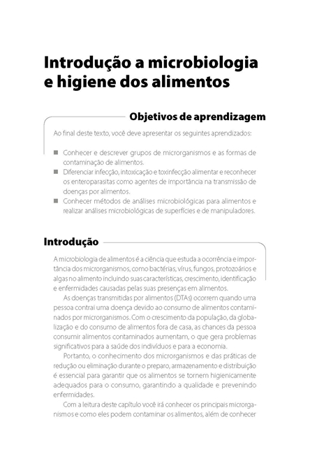 Higiene e Controle Sanitário de Alimentos