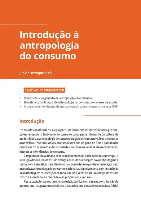 Antropologia do Consumo