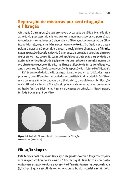 Operações Unitárias de Separação e Transporte