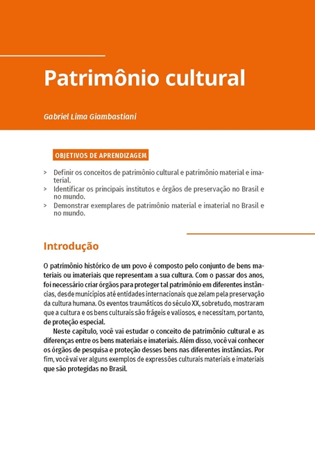 Teoria do Restauro e do Patrimônio