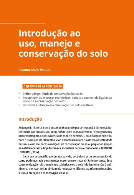 Uso, Manejo e Conservação do Solo