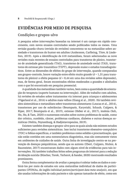 Intervenções on-line e terapias cognitivo-comportamentais