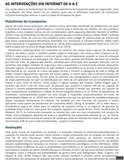 Intervenções on-line e terapias cognitivo-comportamentais