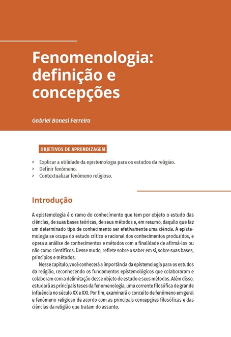 Epistemologia do Fenômeno Religioso