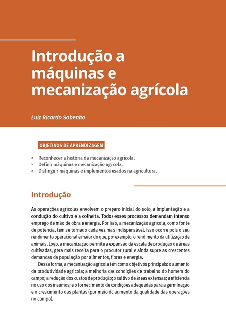 Máquinas e Mecanização Agrícola