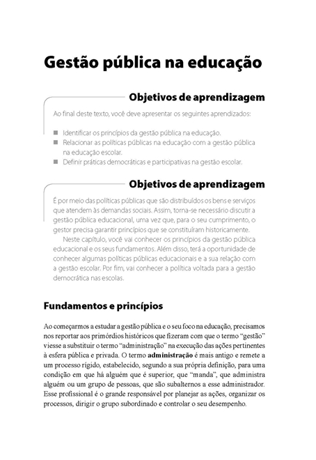 Gestão de Organizações Educacionais