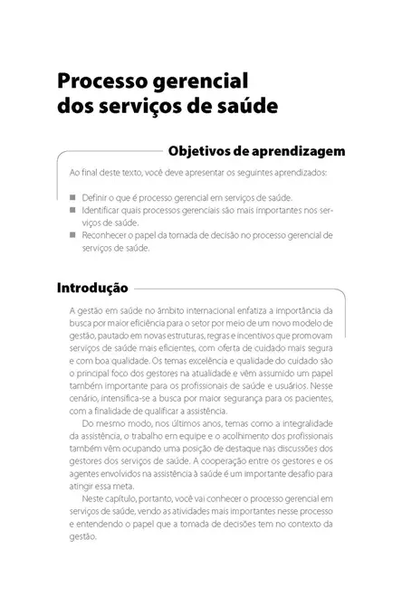 Gestão de Serviços de Saúde