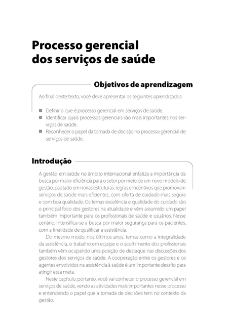 Gestão de Serviços de Saúde