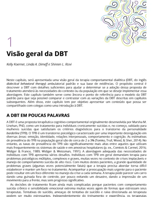 Terapia comportamental dialética na prática clínica