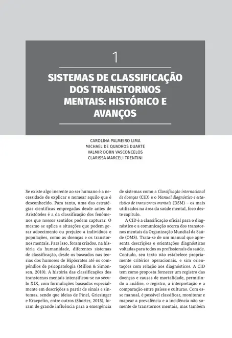 Avanços em Psicopatologia