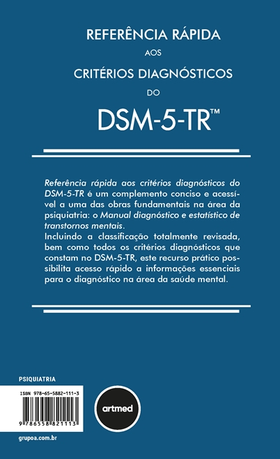 Referência Rápida aos Critérios Diagnósticos do DSM-5-TR