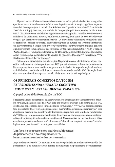 Experimentando a Terapia Cognitivo-comportamental de Dentro para Fora
