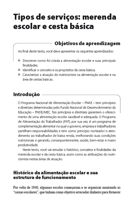 Administração de Serviços de Alimentação