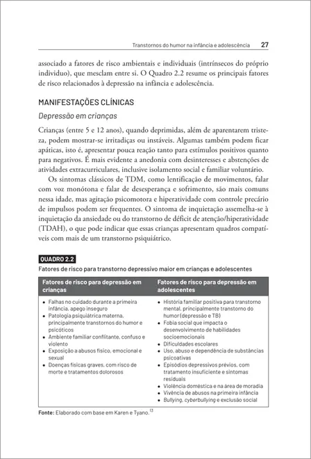 Transtornos do Humor na Infância e Adolescência